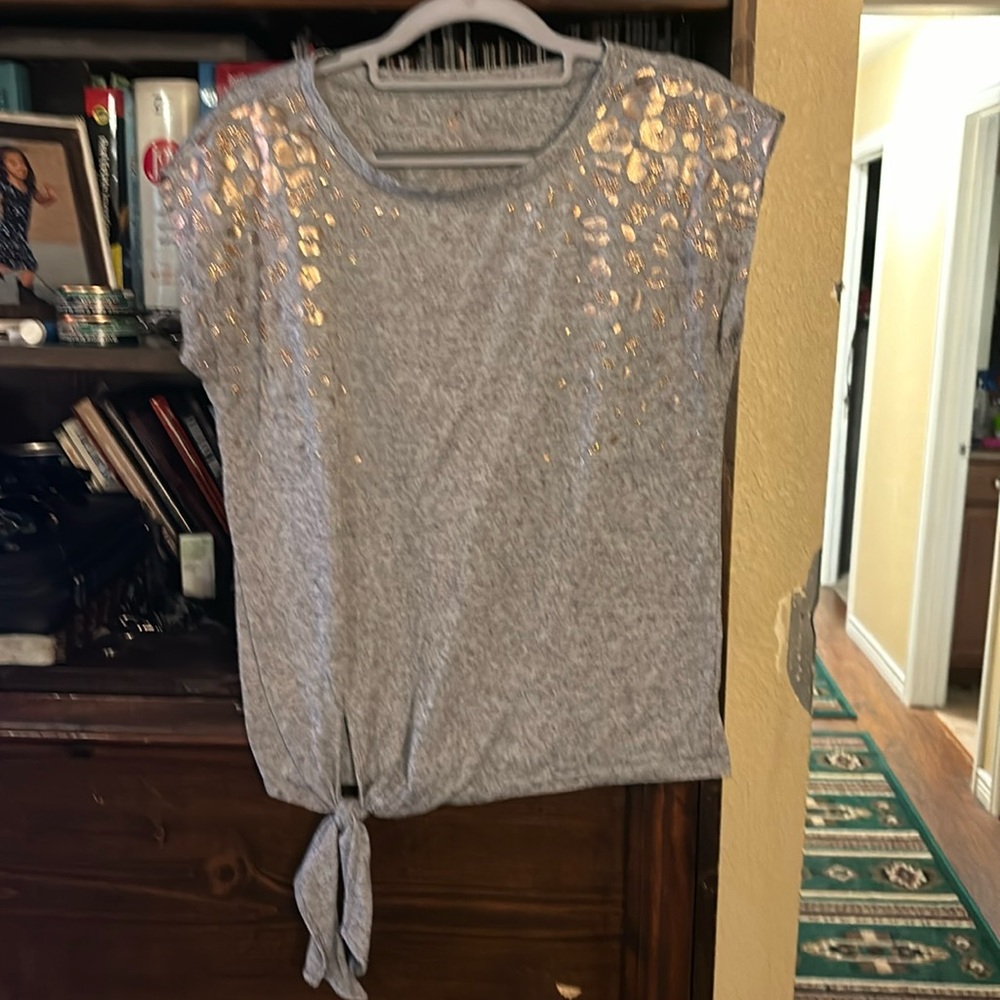 Juicy couture short sleeve tie shirt